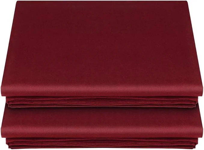 Superior Lirex 2-Pack Queen Size Flat Sheet Set Ultra-Soft Brushed 1800 Microfiber Authentic