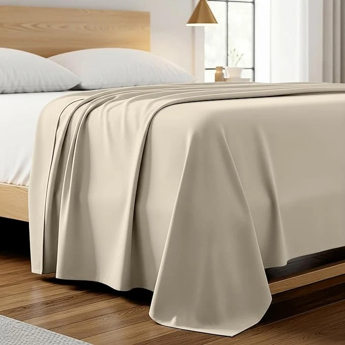 Traditional Mellanni King Size Flat Sheet Green