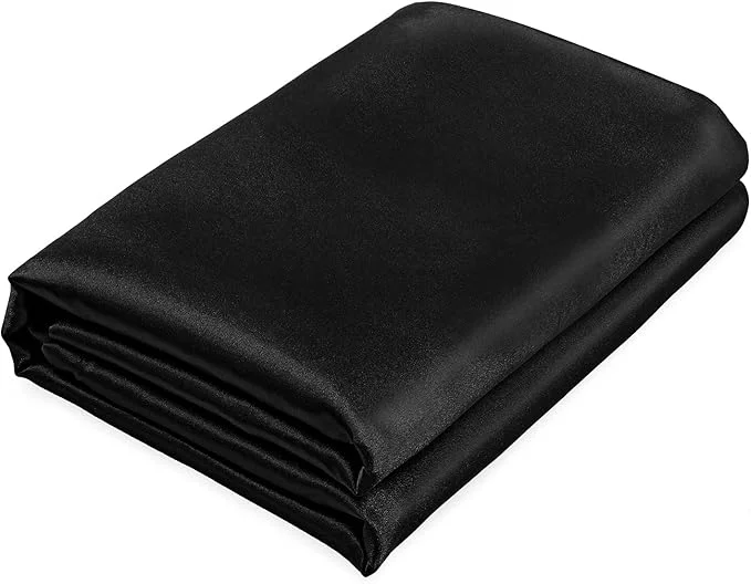 Stylish Homiest Black Satin Flat Sheet for Full Mattress Luxury Ultra Soft Bedding Carefully Designed