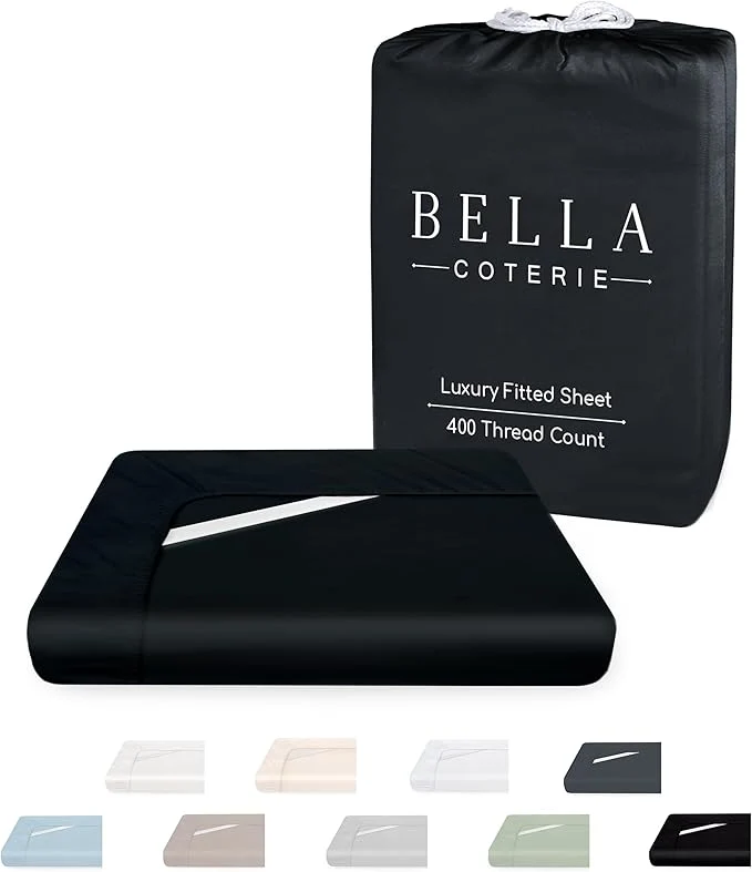 Lightweight Bella Coterie Luxury Bamboo Viscose King Size Fitted Sheet Only Comfortable