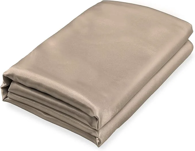 Effective Homiest Taupe Satin Flat Sheet King Size Only King Top Sheet Silky Bedding Fashionable
