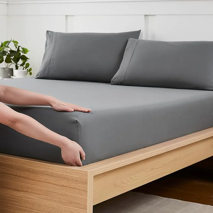 Quality Twin Fitted Sheet Only with Full Elastic Built in Corner Sheet Straps to Verified