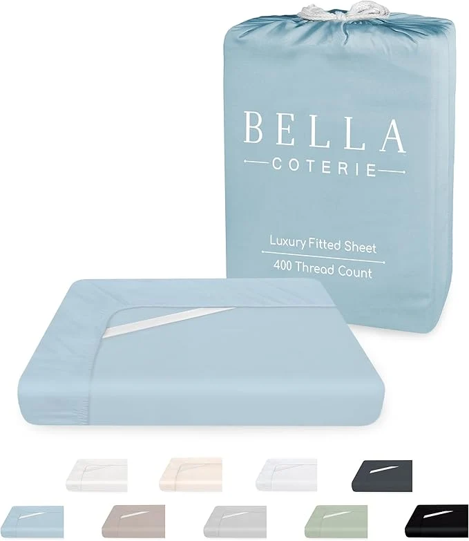 Fashionable Bella Coterie Queen Size Fitted Sheet Only Luxury Bamboo Viscose Comfortable