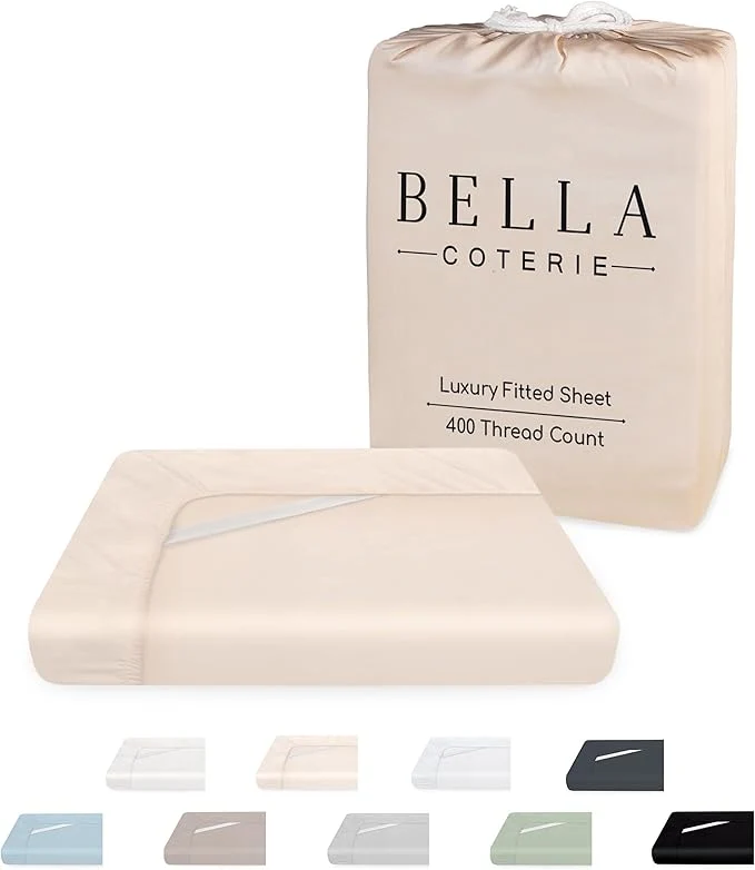 Modern Bella Coterie Luxury Bamboo Viscose Queen Size Fitted Sheet Only Consistent