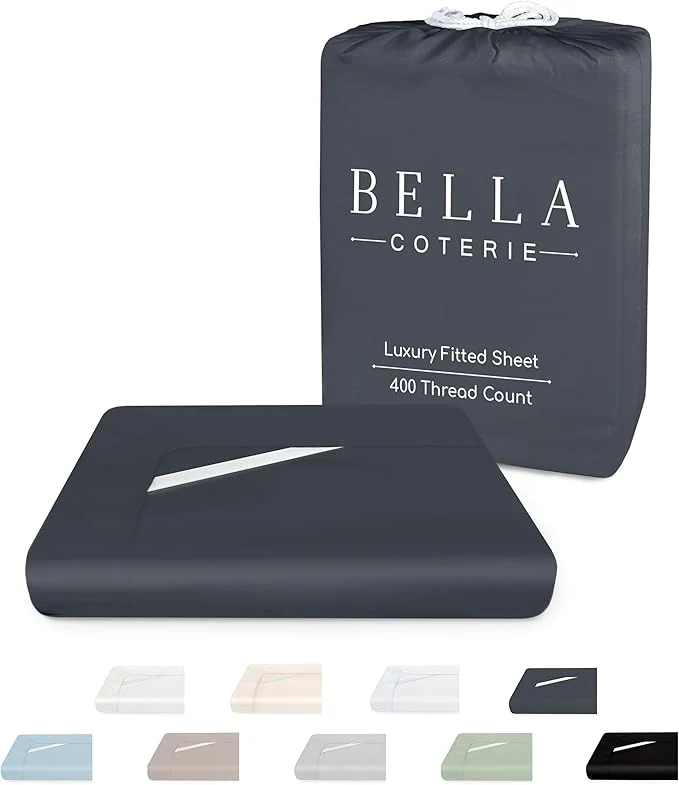 Fast Bella Coterie Luxury Bamboo Viscose Cal King Size Fitted Sheet Only User-Friendly