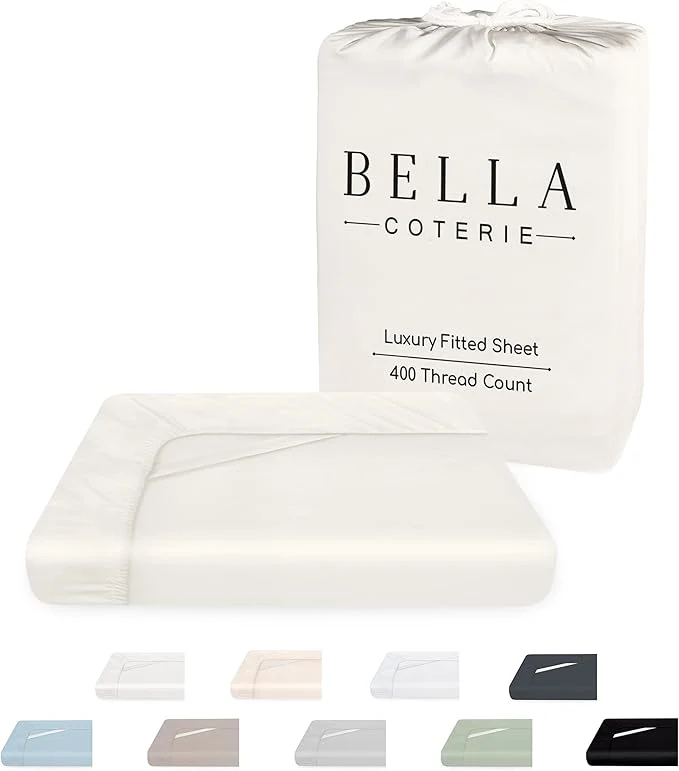 High-Performance Bella Coterie Queen Size Fitted Sheet Only Luxury Bamboo Viscose Casual