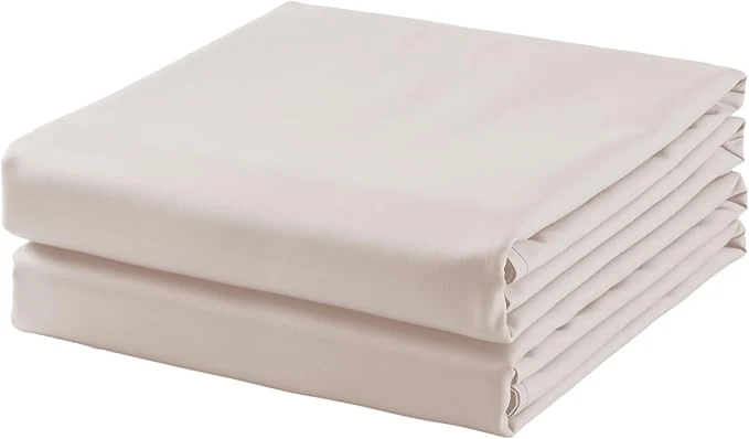 Traditional 2-Pack Cotton Queen Flat Sheet Only 600 Thread Count Egyptian Cotton Top High-Quality