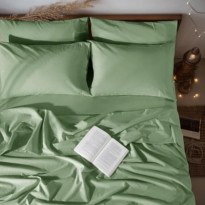 Dependable LBRO2M Pure Linen Sheet Set Deep Pocket Up to 16 Bed Sheets Sets Safe