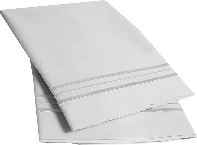 Versatile 2 Pack Pillow Case Set 1800 Series Fine Brushed Microfiber Pillowcases Refined