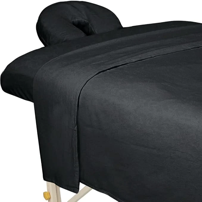 Contemporary ForPro Professional Collection Premium Flannel 3-Piece Massage Sheet Set Eco-Friendly