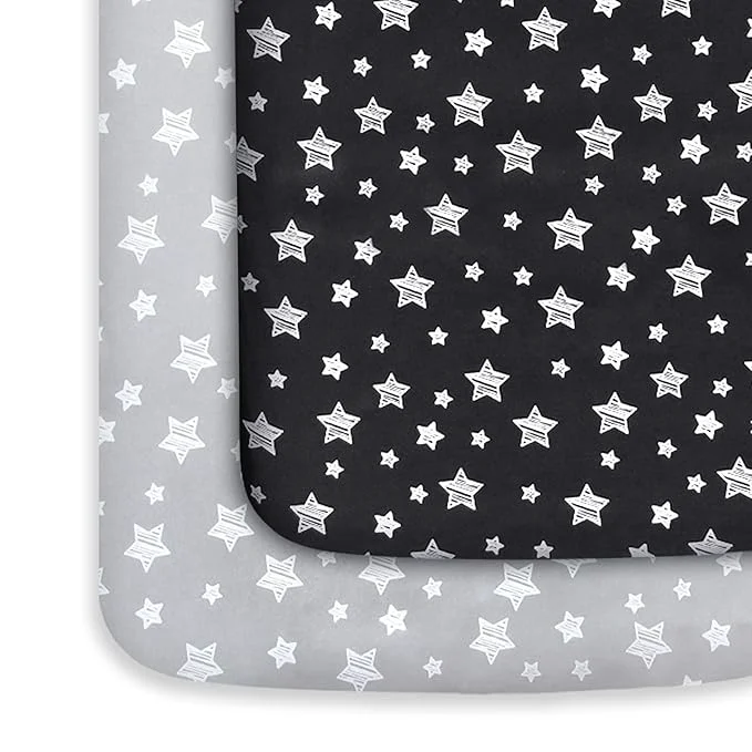 Consistent Pack and Play Sheets 2 Pack Mini Crib Sheets Stretchy Playard Fitted Sheet Natural