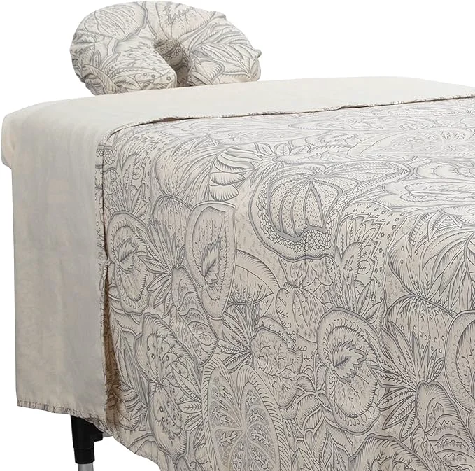 World-Class ForPro Premium Designer Microfiber 3-Piece Massage Sheet Set Island Tranquility Excellent