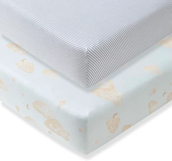 Comfortable Burt’s Bees Baby Essential Organic Cotton Fitted Crib Sheet Breathable Fine