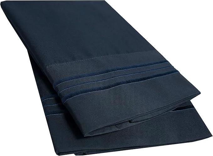 Soft 2 Pack Pillow Case Set 1800 Series Fine Brushed Microfiber Pillowcases Modern