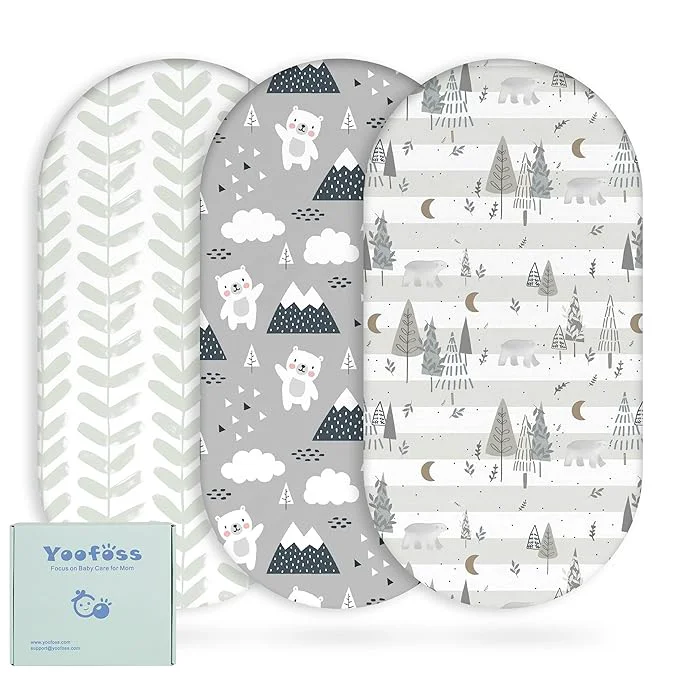 Sustainable Yoofoss Bassinet Sheets for Baby Baby Delight Angelbliss Soft Breathable Eco-Friendly