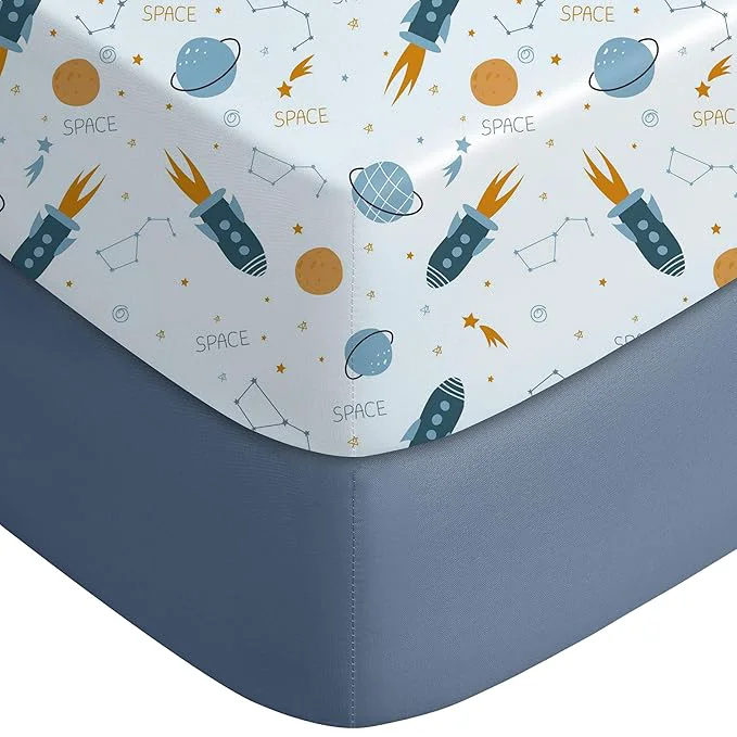 Comfortable Yoofoss Baby Crib Sheets for Boys Girls Fitted Crib Sheet 2 Pack for Standard Original Design