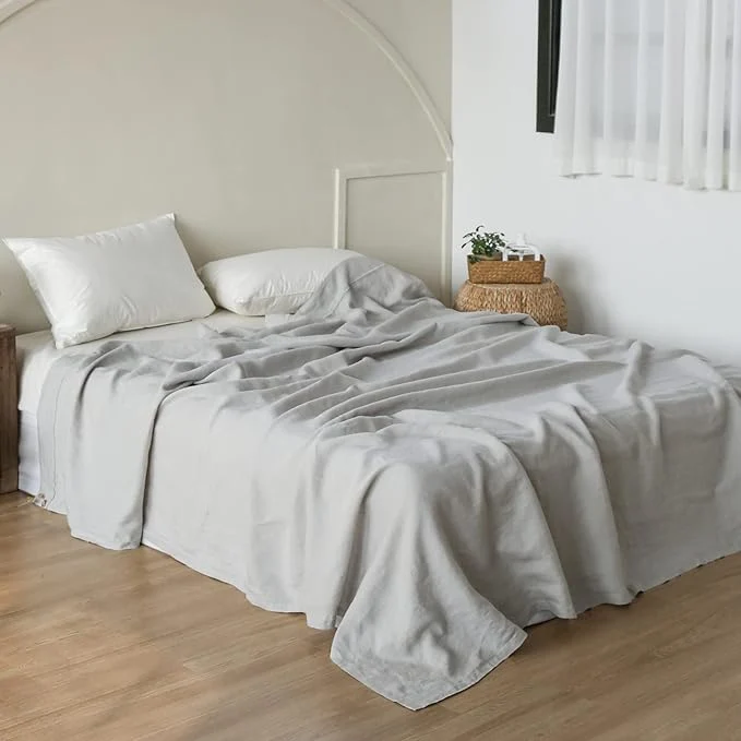 Safe Simple Opulence French Linen Flat Sheet Fine Crafted