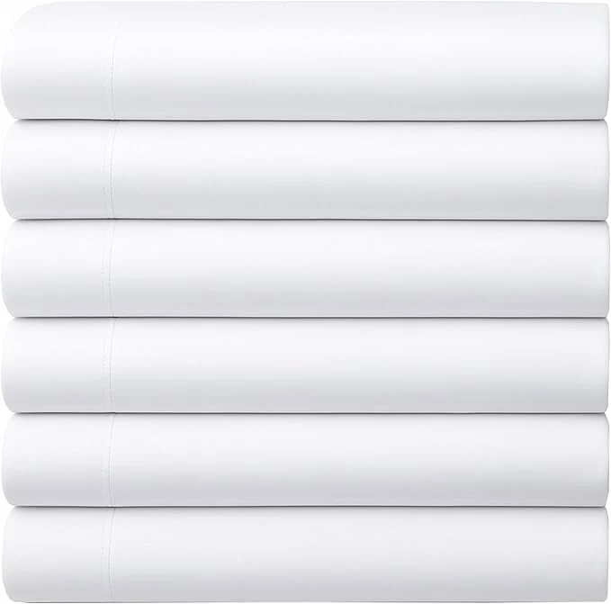 Green GOLD TEXTILES Twin Flat Sheet 6 Pack – Brushed Microfiber Top Sheets High-Quality