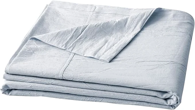 Eco-Friendly OUCH Flat Sheet Only Washed Cotton Linen Feel Wrinkle- Innovative