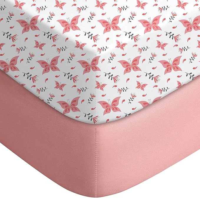 Dependable Yoofoss Baby Crib Sheets for Boys Girls Fitted Crib Sheet 2 Pack for Standard Premium Material