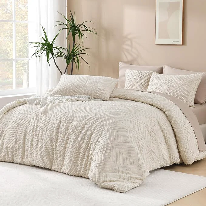 Flexible Andency King Size Comforter Set Beige 3 Pieces Boho King Bedding Comforter Set Fast