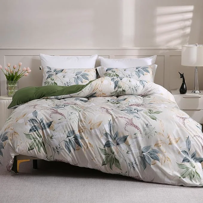 Refined LONAVA King Botaincal 3 Pcs Duvet Cover Set Breathable Soft Microfiber Forest Specialty