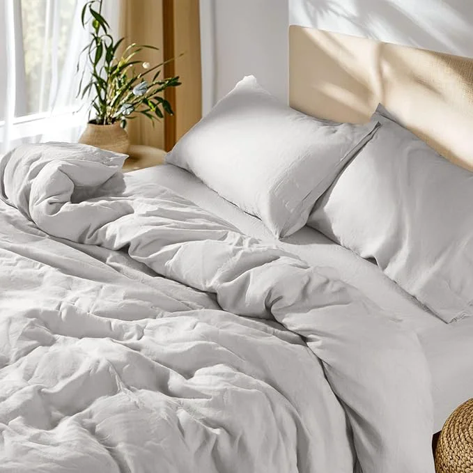 Comfortable SONORO KATE French Linen Duvet Cover Queen Size Soft Breathable Durable