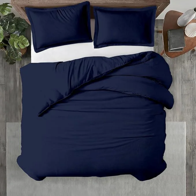 Practical Kotton Culture 1 Pc Duvet Cover King Size- Egyptian Cotton 600 Thread Count Relaxed