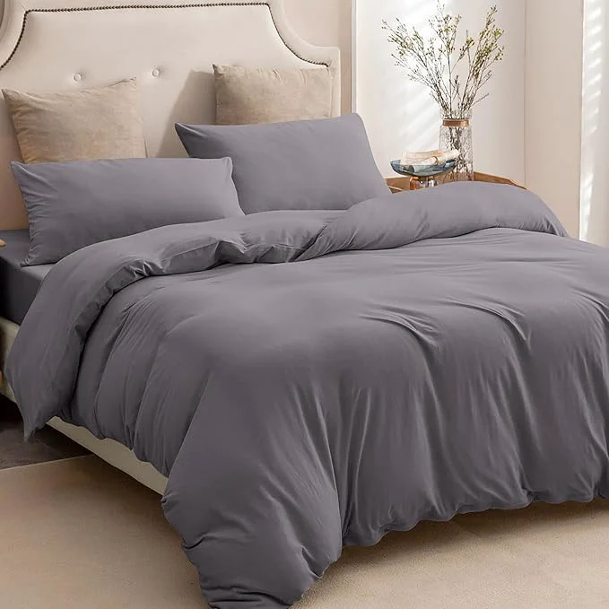 Specialty PURE ERA Jersey Knit Duvet Cover Set T-Shirt Cotton Super Soft Comfy 3pc Enhanced