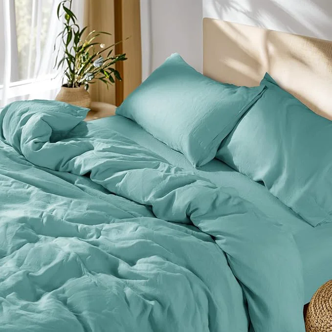 Minimalist SONORO KATE French Linen Duvet Cover King Size Soft Breathable Contemporary