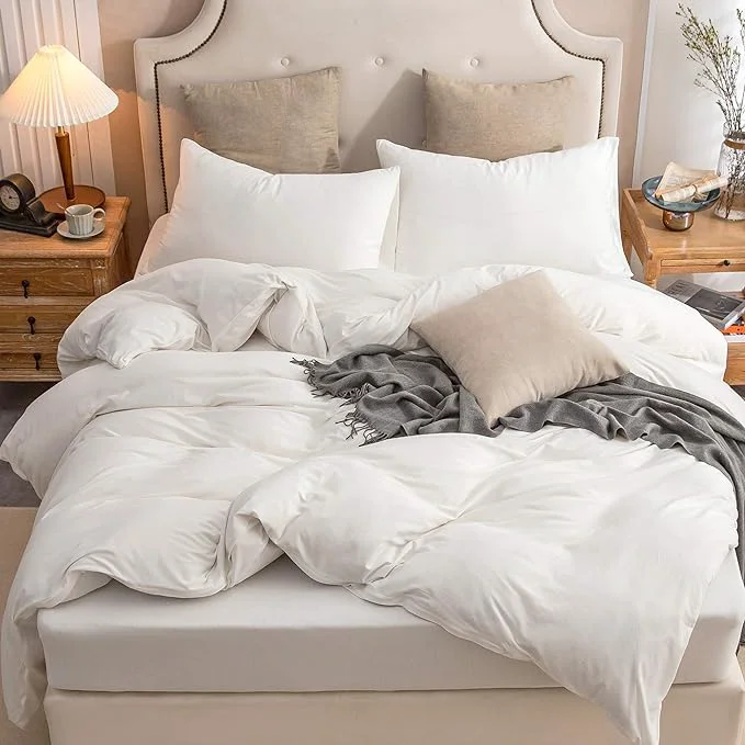 Lightweight PURE ERA Jersey Knit Duvet Cover Set T-Shirt Cotton Super Soft Comfy 3pc Sophisticated