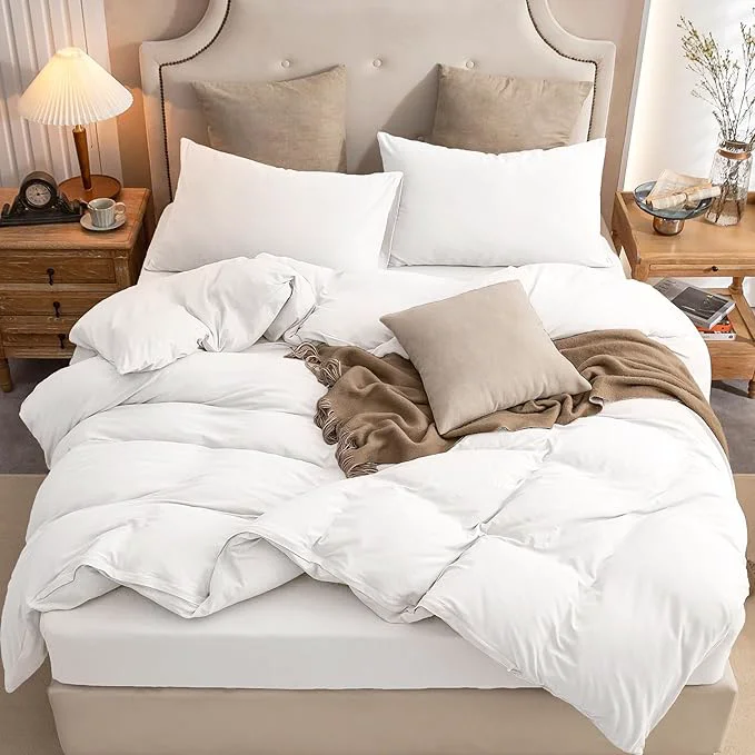 Outstanding PURE ERA Jersey Knit Duvet Cover Set T-Shirt Cotton Super Soft Comfy 3pc Natural