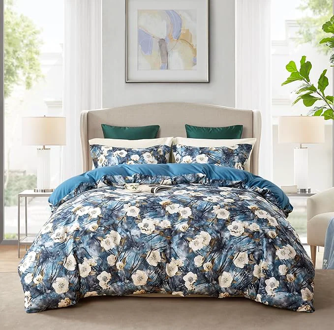 Premium Cupocupa Duvet Cover Queen Size Set Boho Floral Pattern Queen Duvet Cover Set World-Class