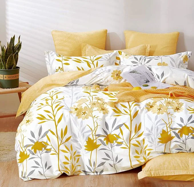 Authentic SLEEPBELLA Duvet Cover King Size 600 Thread Count Cotton Grey Branches and High-Grade