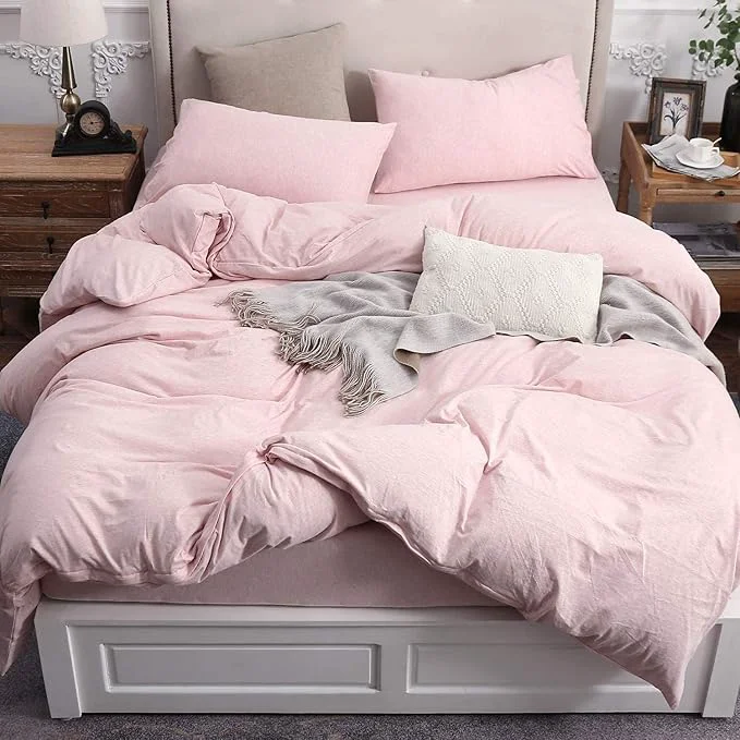 Luxury PURE ERA Jersey Knit Duvet Cover Set T-Shirt Cotton Super Soft Comfy 3pc Enhanced