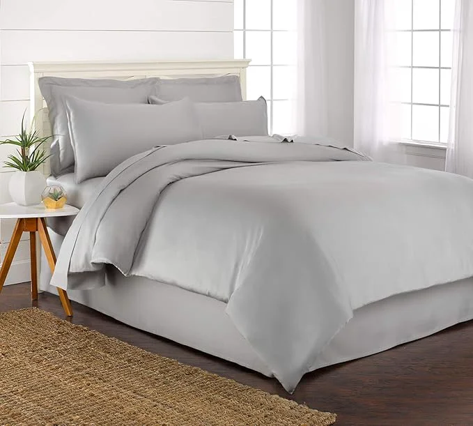 Efficient King Duvet Cover by Pure Bamboo 3 Piece Set Organic Viscose Carefully Designed