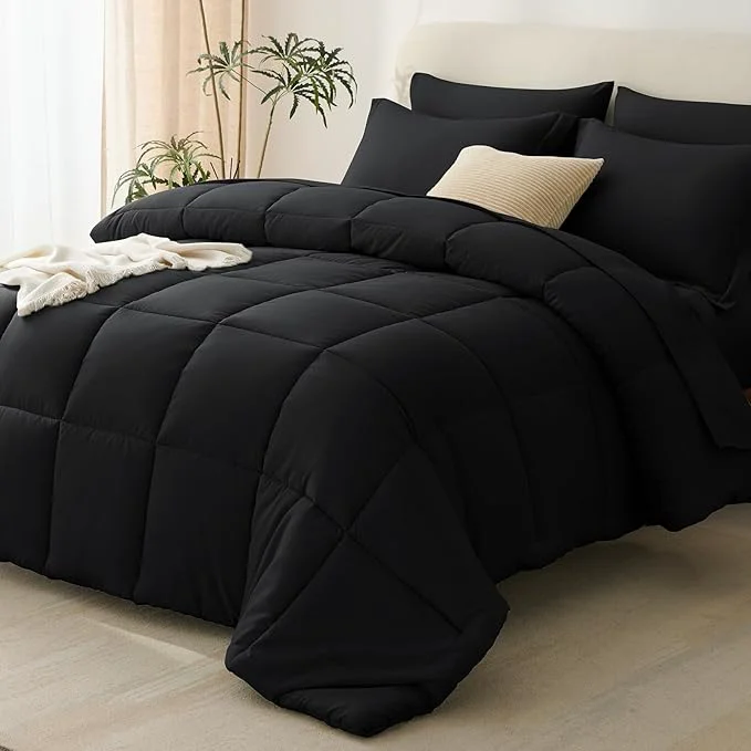 Original Design CozyLux King Size Comforter Set Black Original