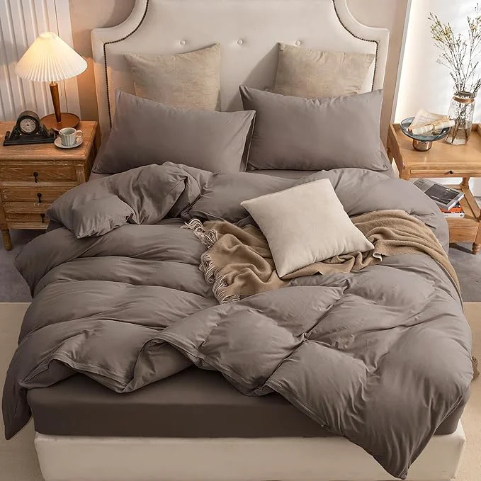 Fashionable PURE ERA Jersey Knit Duvet Cover Set T-Shirt Cotton Super Soft Comfy 3pc Eco-Friendly