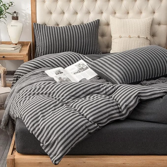 Proven PURE ERA Jersey Knit Duvet Cover Set T-Shirt Heather Cotton Super Soft Responsible