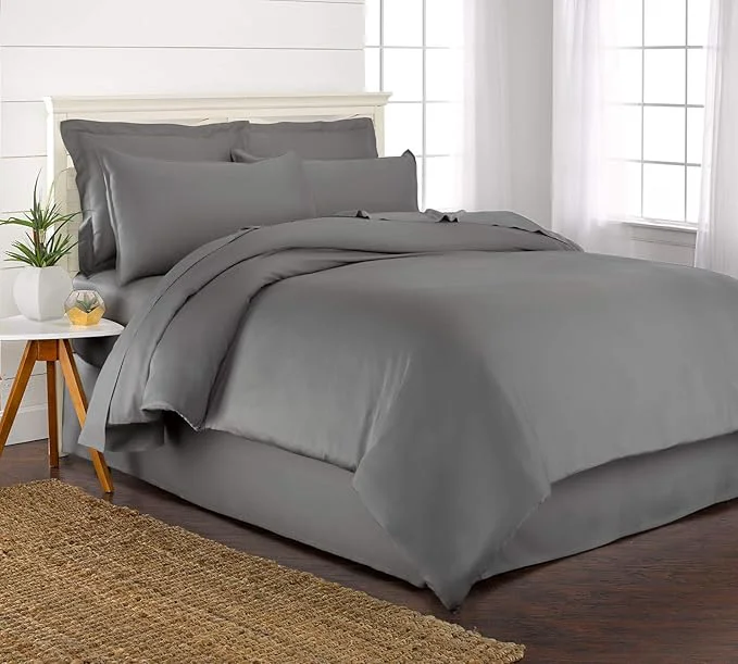 Elegant King Duvet Cover by Pure Bamboo 3 Piece Set Organic Viscose Trendy