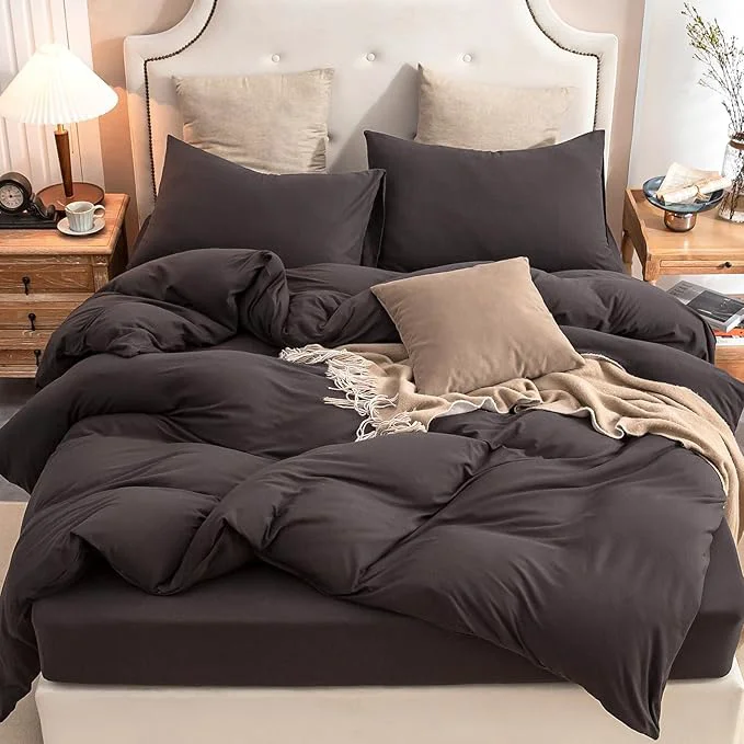Original PURE ERA Jersey Knit Duvet Cover Set T-Shirt Cotton Super Soft Comfy 3pc Eco-Friendly