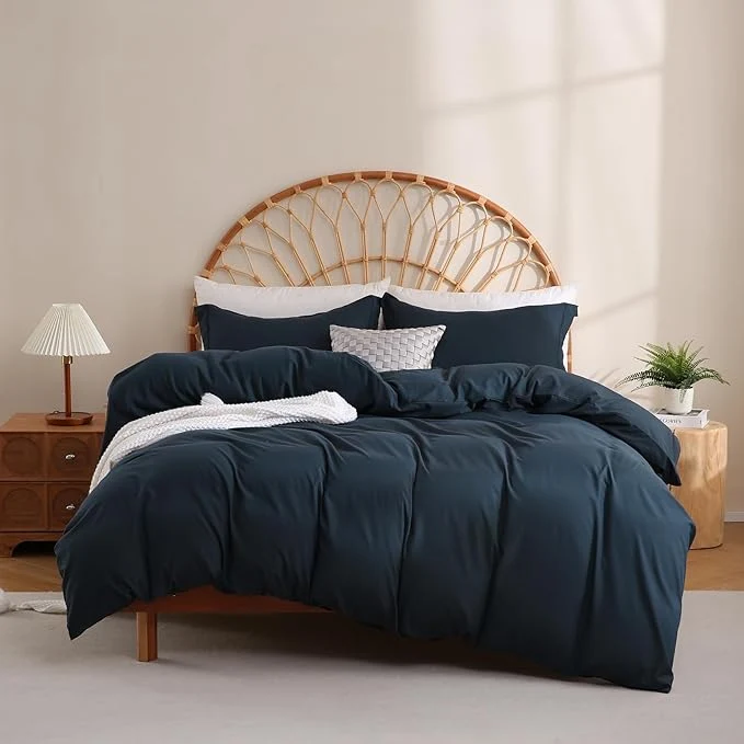 Original JSD Navy Blue Duvet Cover Set Full Size 3 Piece Duvet Cover First-Class