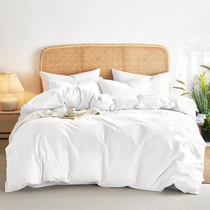 Lightweight Wake In Cloud – Cotton Duvet Cover Set Full Size Washed Cotton Linen Stylish