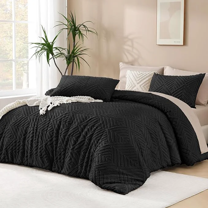 Solid Andency Black Comforter Set Queen Lightweight Fluffy Bedding Comforter Sets Verified