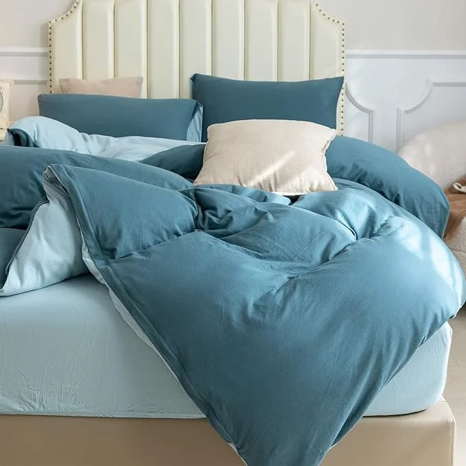 Smart PURE ERA Jersey Knit Duvet Cover Set T-Shirt Cotton Super Soft Comfy 3pc Comfortable