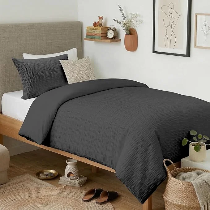 Exclusive Cozyide Dark Grey Twin Duvet Cover 2 Pieces Bedding Duvet Covers Soft Healthy