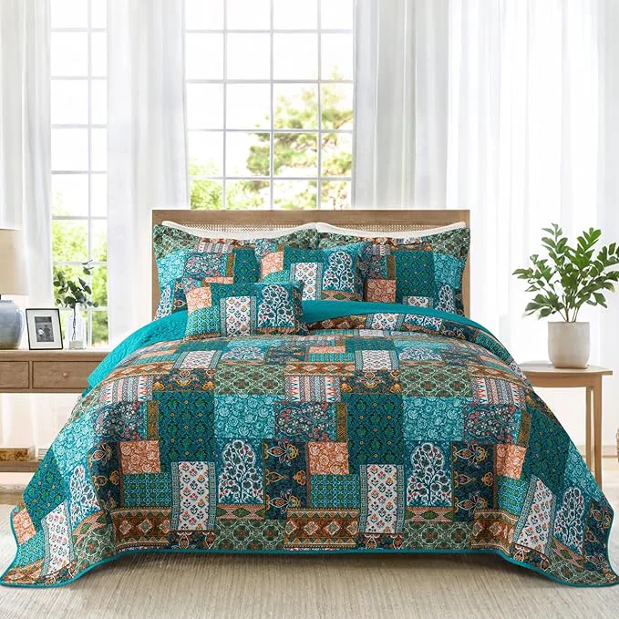 Contemporary BEDIFANY Cotton Queen Size Quilt Set Lightweight Bedspread Queen Coverlet Exceptional