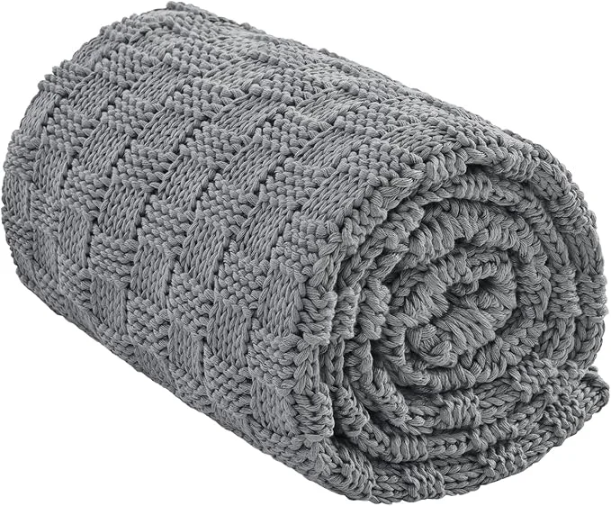 Excellent Knitted Weighted Blanket Kids No Beads Heavy Blanket 40 x 60'' 7lbs Smooth