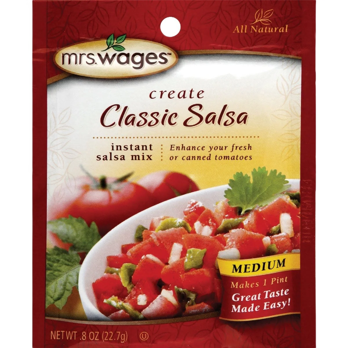 Fine Crafted Mrs. Wages Medium Salsa Tomato Mix 0.8 oz. Verified