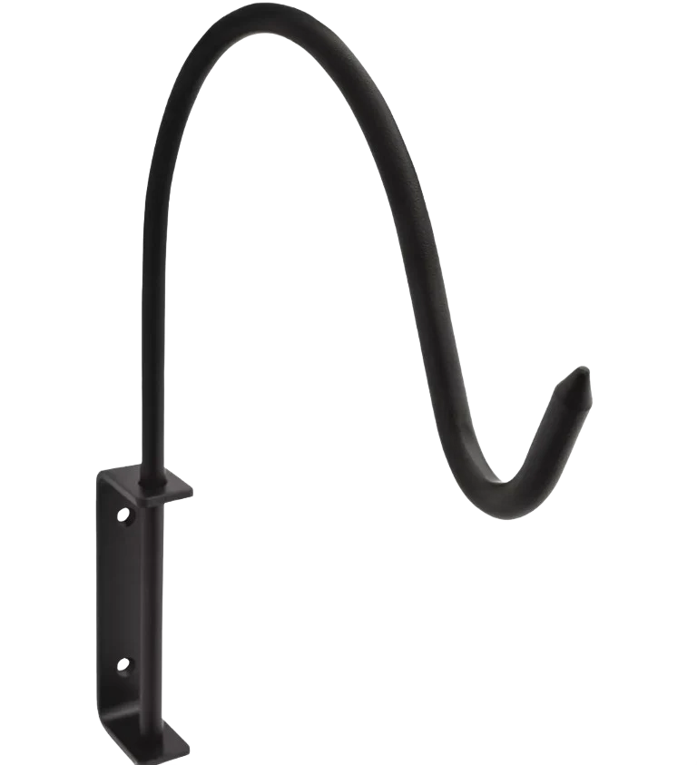 Crafted National Hardware 12-13 16 Black Steel Curved Planter Hanger Lightweight